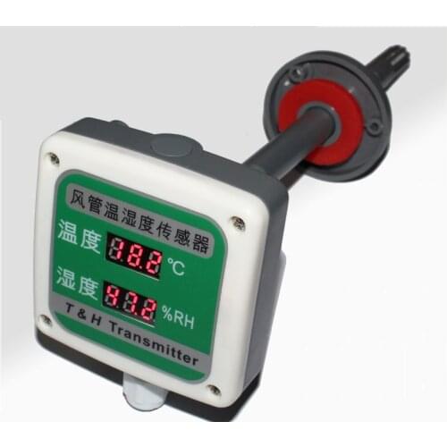 Duct type 4-20mA analog signal output temperature and humidity sensor digital display temperature and humidity Transmitter