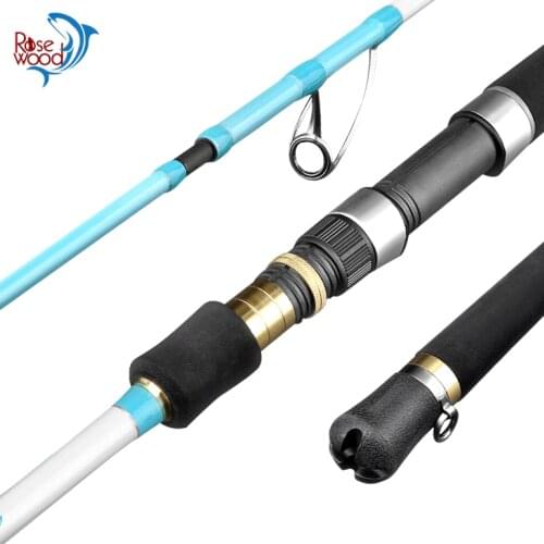 RoseWood 2.1m Boat Fishing Rod 2 Sections Fuji Reel Seat Jigging Trolling Rod Carbon Fiber Spinning Rod Raft Saltwater Pole