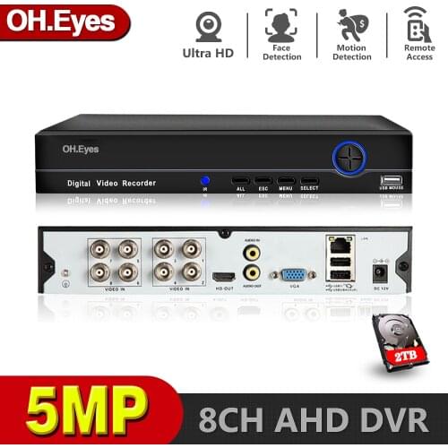 DVR 16CH 8CH 4CH CCTV Recorder For CVBS AHD Analog Camera IP Camera Onvif P2P 5MP Video Surveillance DVR Recorder Registrar