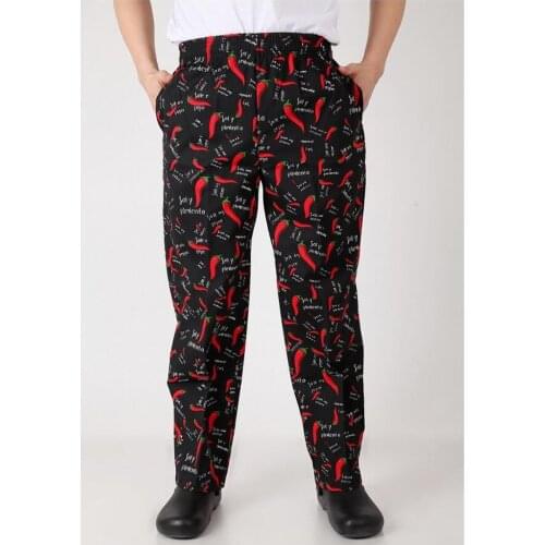 Funny Baggy Chef Pants Kitchen Uniform Apparel for Women Men Chef Trousers Food Service Work Wear Stripe Panty