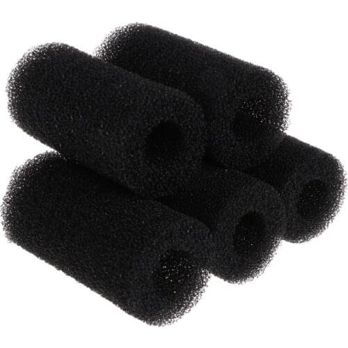 5 Pcs Sponge Aquarium Filter Protector Cover For Fish Tank Inlet Pond Black Foam