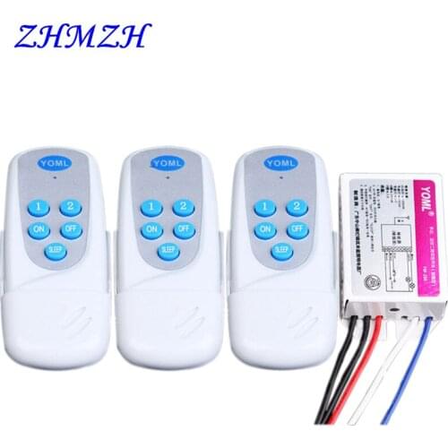 ZHMZH Light Intelligent Remote Control Switch 110V Digital Smart Wall Teleswitch Wireless Receiver With Three Remote Controls
