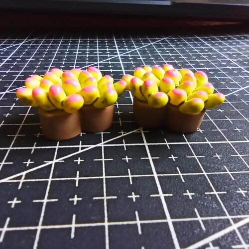 1pcs/lot Resin Simulation lovely succulent plant 25mm Ornaments Micro landscape Ornaments Creative Home Gardening Decorations