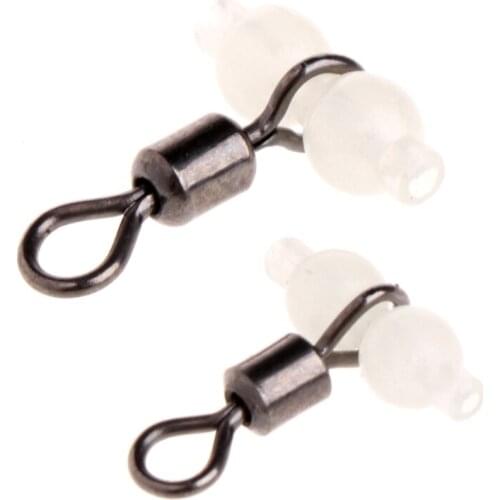 10Pcs 3 way Luminous Fishing Rolling Swivels Connector Sea Tackle Hook Connector