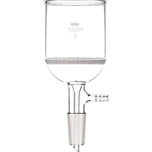 150ml,24/40,Glass Buchner Funnel,3# Coarse Filter,Hose Connection,Lab Glassware