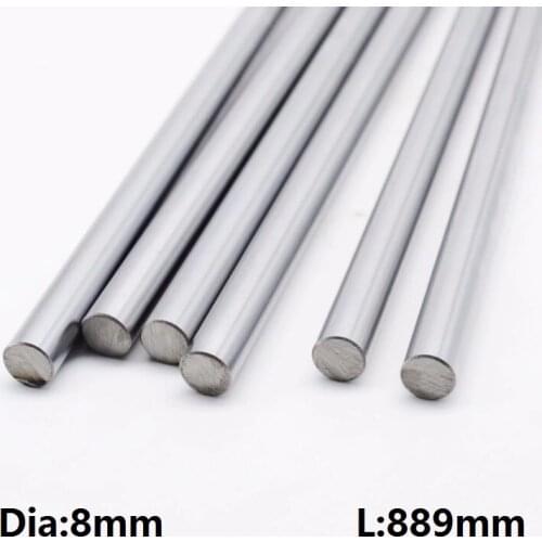 20pcs/lot 8mm linear shaft -L 889mm 35'' inch long 8x889mm hardened chromed plated linear shaft steel rod bar CNC router