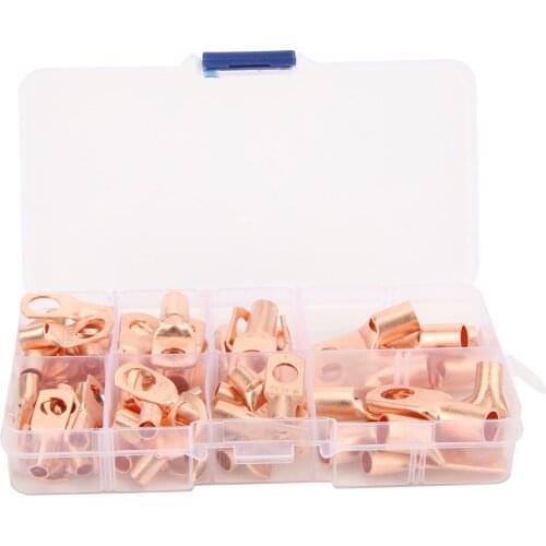 60Pcs Cable Crimp Terminal Connector Brass + 381Pcs Heat Shrink Tubing Fittings