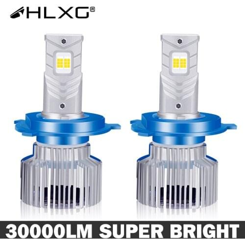 HLXG H11 h7 headlight 30000LM H4 led 6000K 9005 9006 HB3 HB4 LED H8 H9 bulb car lamp luz led h7 led auto lampada luces Light 12V