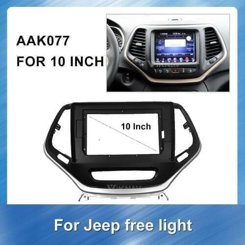 2DIN Car Stereo DVD Radio Fascia For JEEP Cherokee 2015-2019 Audio Player Panel Adapter Frame Dash Mount Installation Kit