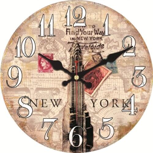 Retro Vintage France Towel Clock Battery Operated 16inch Kitchen Quartz Analog Quiet Saat Wall Art Large Clock Home Decoration