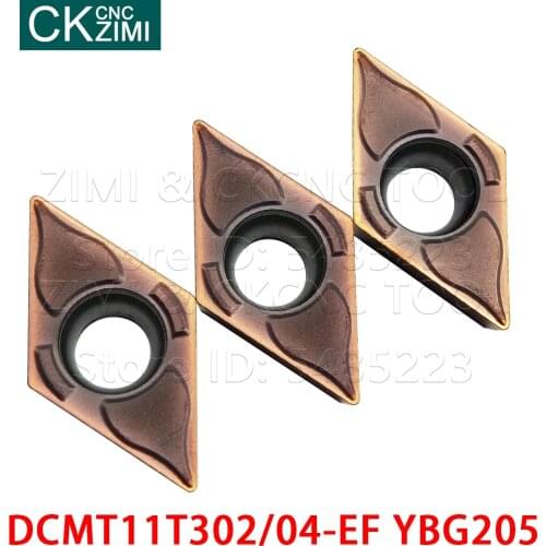 DCMT11T302-EF YBG205 DCMT11T304-EF YBG205 Carbide Inserts Turning Tools CNC Metal lathe Cutting Tools DCMT for stainless steel