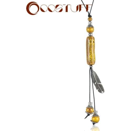 Long Necklace Women Jewelry Statement necklaces & pendants Ceramics Bead Pendants women collares mujer choker kolye bijoux femme