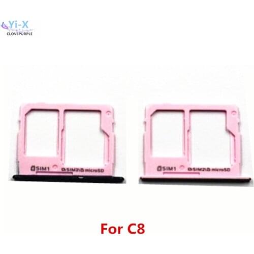 For Samsung Galaxy C8 Nano SIM Card micro SD Tray Holder