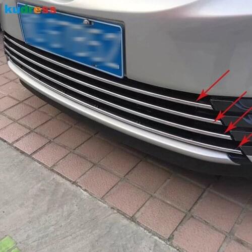 For Toyota Corolla 2017 2018 Facelift ABS Chrome Front Grill Grille Cover Trim Lower Bumper Molding Strips Sticker Car Styling