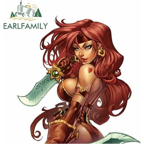 EARLFAMILY 13cm x 12.5cm For Sexy Girls Car Stickers Sunscreen Fine Decal Occlusion Scratch Motorcycle Scratch-Proof Decoration