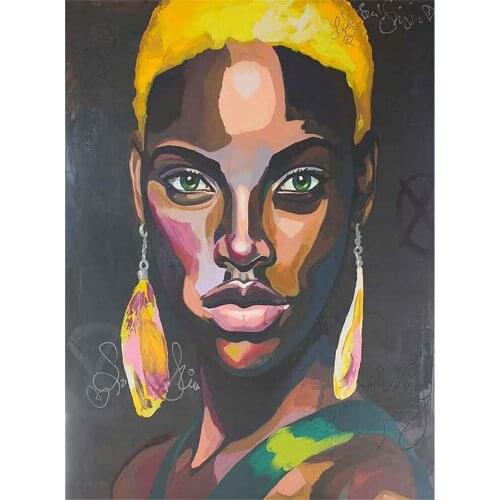 Black White African Nude Woman Printed Canvas 11CT Cross-Stitch Set DIY Embroidery DMC Threads Hobby Needlework Wholesale