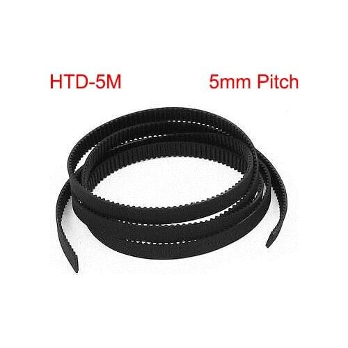 HTD 5M 10mm 12mm 14mm 15mm Width 5mm Pitch Open Loop End Black Rubber 3D Printer Cogged Linear Motion Synchronous Timing Belt