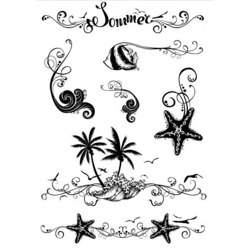 Im Urlaub Transparent Clear Silicone Stamp/Seal for DIY scrapbooking/photo album Decorative clear stamp ST1020