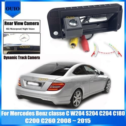 HD rear camera For Mercedes Benz classe C W204 S204 C204 C180 C200 C260 2008 ~ 2015 Trunk Handle Parking Reversing Camera