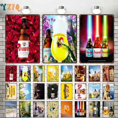 Belgium Beer Tin Sign Metal Plates For Wall Home Art Retro Bar Cafe Shop Vintage Restaurant Decoration 30X20CM DU-10472A