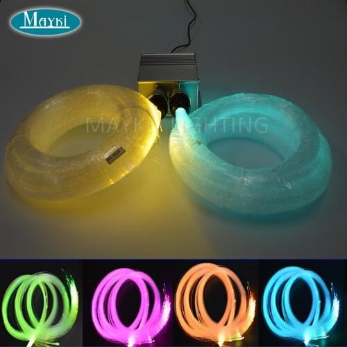 Maykit 20 Square Starry Sky Decoration Lighting Kit Colorful Effect 10w Twinkle Fiber Optic Engine With 3m 420pcs Mixed Fiber
