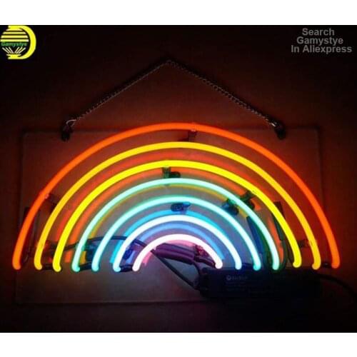 Neon Sign For Rainbow Home Decor Fortune Cat Home Decoration Wall Light Inside Cute Neon Ribbon Room Decor Lamp For Wall Night