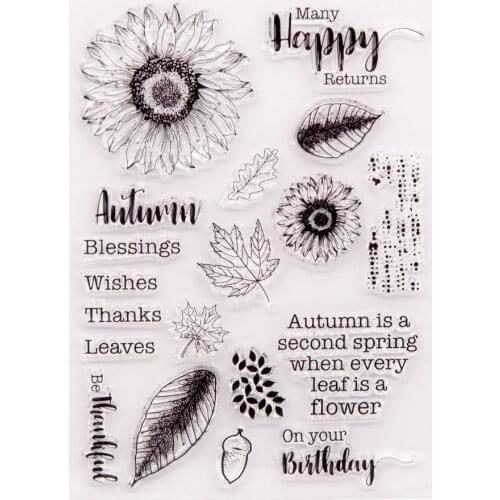 Reunion Flower Leaf Clear Stamps Scrapbook Paper Craft Transparent Clear Silicone Seal for DIY Photo Album Decorative