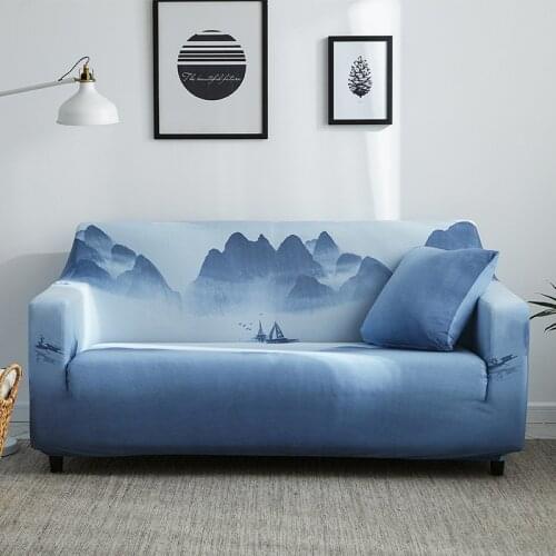Printed Stretch Slipcovers Protector Polyester Elastic Sofa Covers Couch Cover Arm Chair Cover for Living Room 1/2/3/4-seater