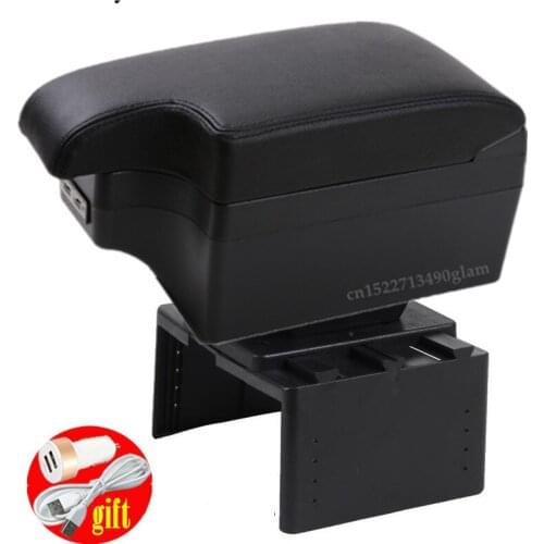 Universal Car Armrest central Universal model armrest box car accessories storage box modification Retrofit parts with USB LED