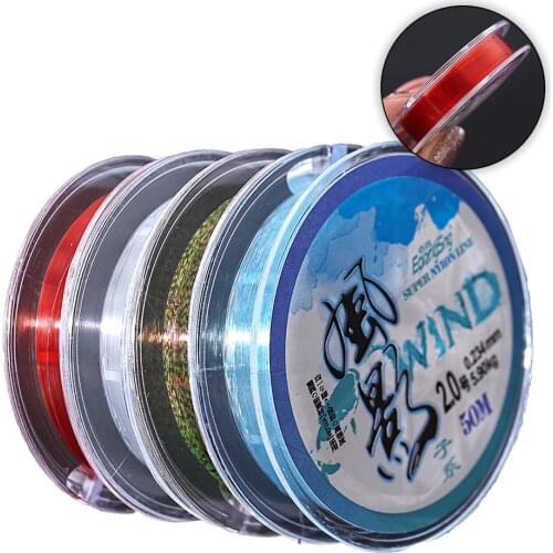 KoKossi 50M Fishing Line Nylon Monofilament Fish Line Spotted Japan Super Strong Invisible Camouflage Fishing Line Fishing Tools