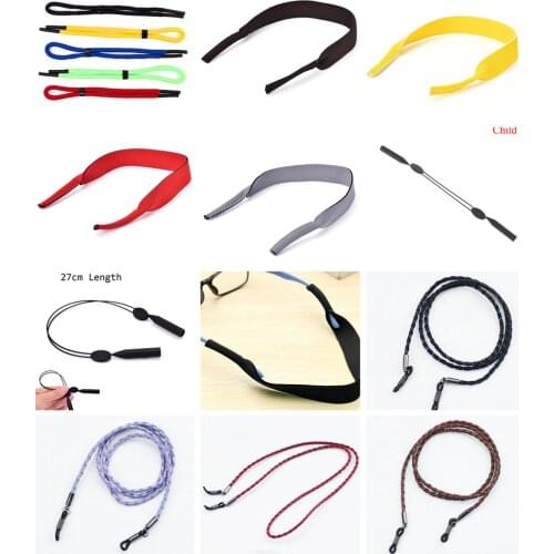 Colorful Leather Glasses Neck Strap String Rope Band Leather Eyeglass Cord Adjustable End Glasses Holder For Eyeglass Glasses
