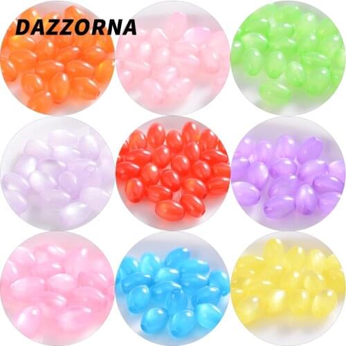 Resin Beads Multicolor Cats Eye Long Round Beads Loose Beads for Handmade Making Jewelry Diy Bracelet Necklace Accessories