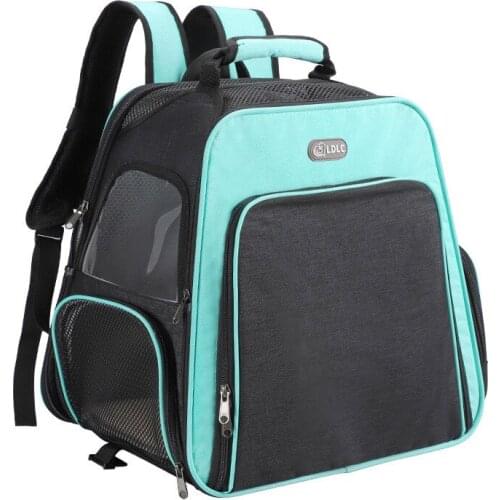 Extendable Pet Carrier Bag Mesh Breathable Dog Backpack Foldable Large Capacity Cat Carrying Bag Outdoor Travel Pet Carrier