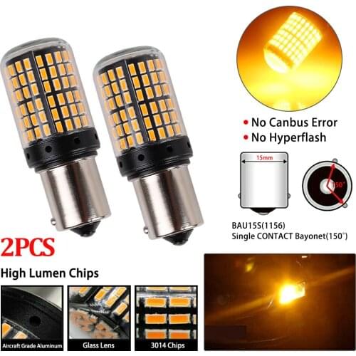 1/2/10Pcs BAU15S 7507 Turn Signal Light PY21W 5009 Canbus No Error Led Bulb Amber Blinker Drop Shipping Wholesale Quick delivery