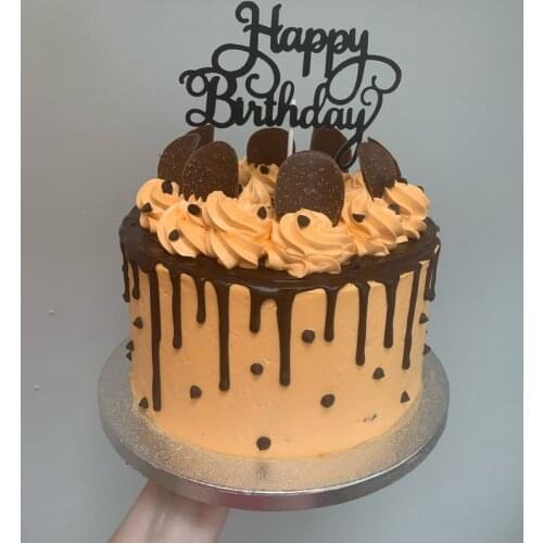 10pcs Gittler Happy Birthday Cake Topper Bling Sparkle Decoration Sign Happy Birthday Cake Topper Girl`s Birthday Dessert Decor