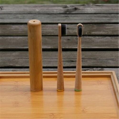 3sets Toothbrush Eco Friendly Natural Bamboo Tube Soft bristles biodegradable Environmentally Portable Travel Packing Set