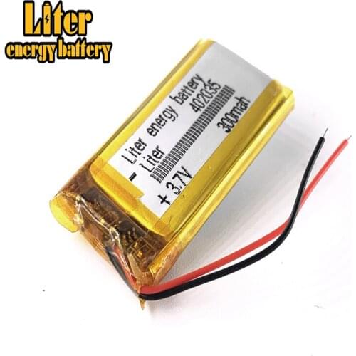 5pcs 3.7V,300mAH,402035 Polymer lithium ion / Li-ion battery for TOY,POWER BANK,GPS,mp3,mp4,cell phone,speaker