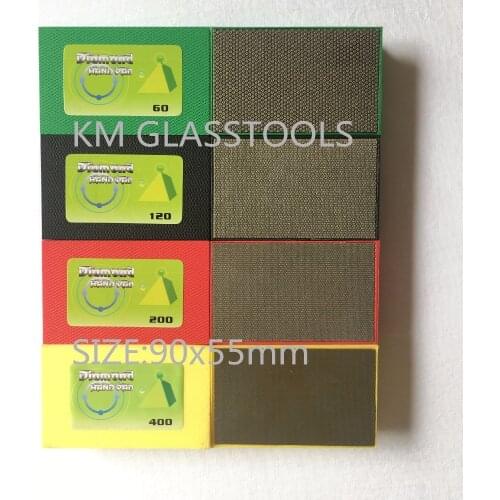 Diamond Abrasive Pad Diamond Grinding Hand Pad for Glass Stone Marble Granite.Size:90mmx55mm