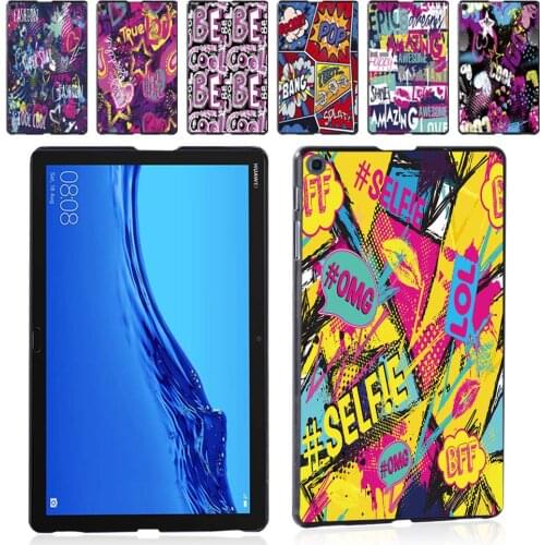 Case for Huawei MediaPad M5 Lite 10.1"/MediaPad M5 10.8" Fashion Plastic Slim Tablet Back Shell + Stylus
