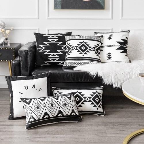 Black White Bohemia Cushion Cover Home Decor Nordic Geometric Pillow Cover Home Decor Pillowcase Decorative Pillowsham
