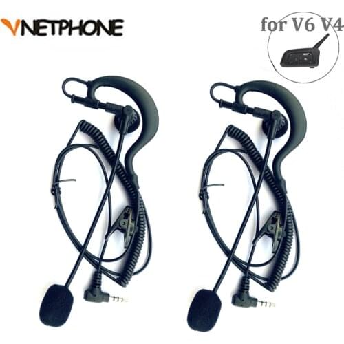 2pcs V6/V4 FBIM V6C/V4C BT Intercom Headset Football Referees Coach Judger Arbitration Bicycle Conference Earpiece Earphone