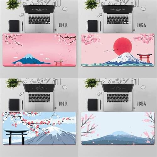 Gaming Mouse Pad Large Mouse Pad PC Gamer Computer Mouse Mat Japan pink cherry blossom style Big Mousepad XXL Keyboard Desk Mat