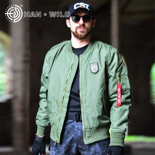 HAN WILD Pilot Jacket Air Force Jacket Bomber Military Jacket Outwear Bomber Jacket Waterproof Casual Coat Baseball Jackets 2021
