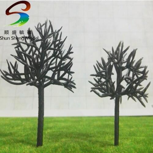 ST01 9cm-16cm scale model train layout miniature plastic model tree arm