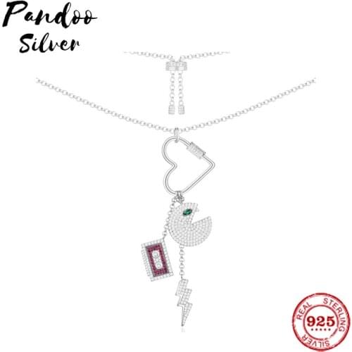 Fashion Charm Sterling Silver Copy 1:1 Copy,Adjustable Silver 'Love 80S' Necklace Women 2021 Jewelry Gift With Logo