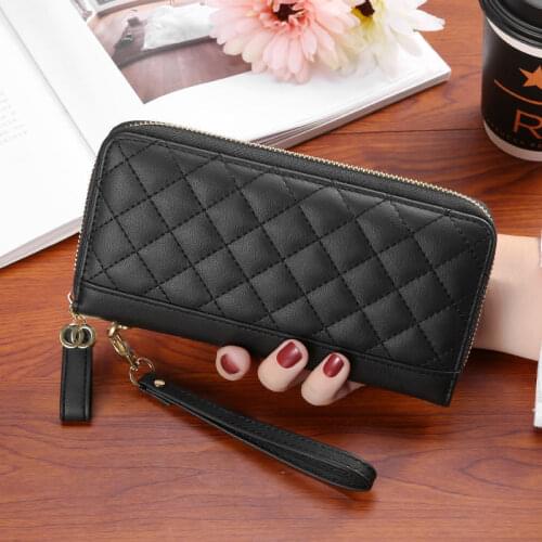 Fashion Women Wallet PU Leather Purse Female Long Wallet Plaid Pouch Handbag for Women Coin Purse Card Holders Clutch