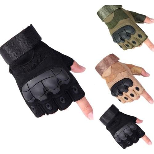 Outdoor Riding Gloves Male Special Bicycle Rraining Combat Fighting Anti-cutting Half Finger Soft Shell Tactical Gloves