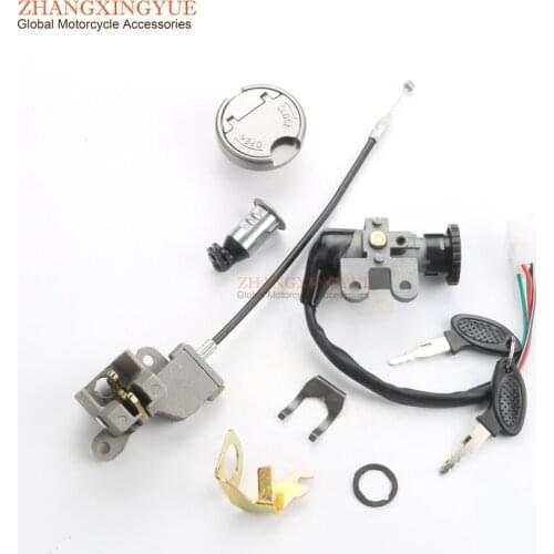 Set Lock & Electric Door Lock & Fuel Tank Cover For BAJA BE500 Retro RT Suncity SC 50cc 4-stroke