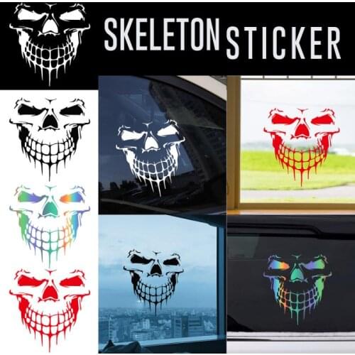 Halloween Horror Sticker Waterproof Cover Scratch Skull Car Decorative Sticker Window Wall Sticker Home Decoration Party