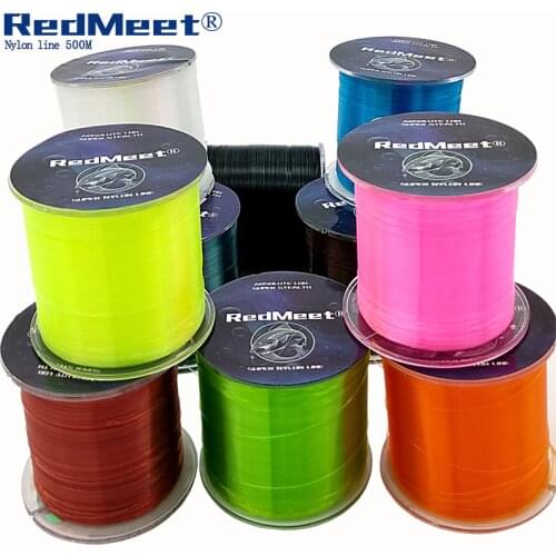 RedMeet New Super Strong Nylon Fishing Line 500M 2.5-28.6LB Monofilament Material Fishline for Rock Sea Carp